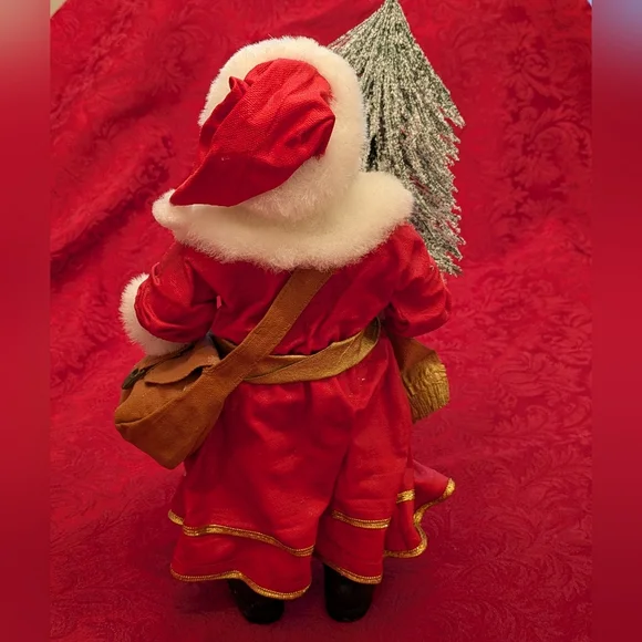 Festive Santa Claus Figurine with Red Outfit and White Accents - Picture 3 of 5